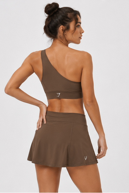 Conjunto Falda-Short Gymshark Everyday Skort - Core Brown