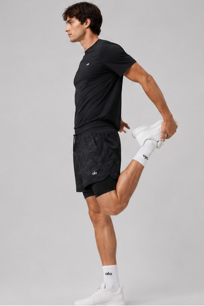 Short Alo Yoga Adapt 2-in-1 - Black Camo