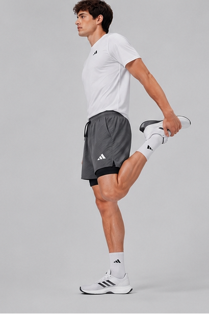 Short Adidas Training 2-in-1 - Shadow Grey Texture