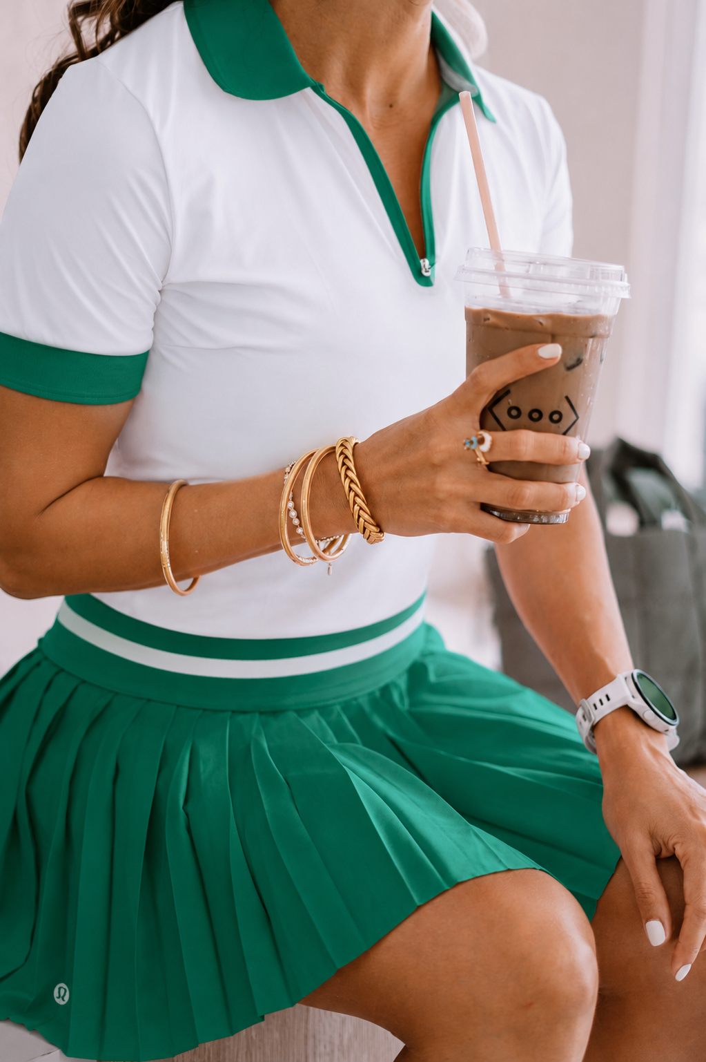 Set Lululemon Polo & Pleated Skirt