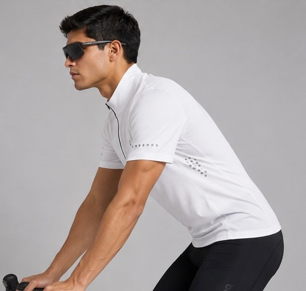Jersey On Cycling Top - White
