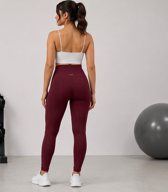 Leggings Alo Yoga High-Waist Airbrush - Cherry Burgundy