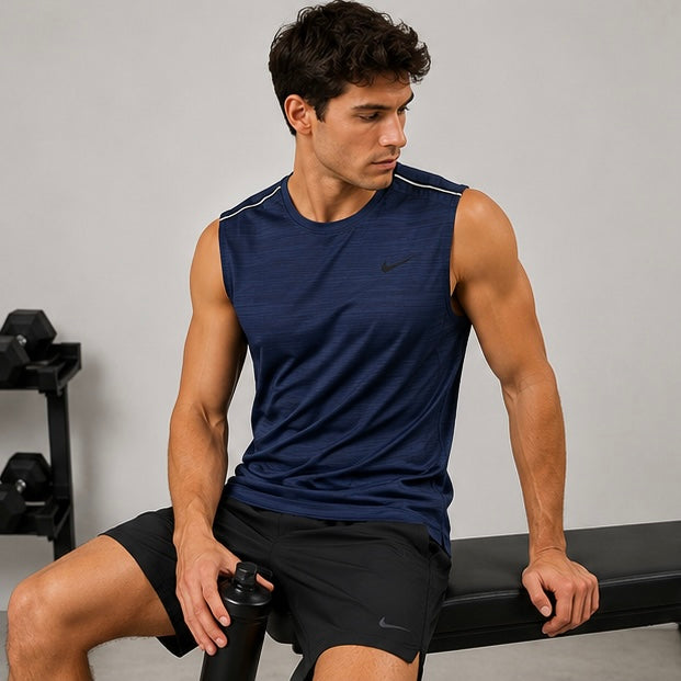 Playera Nike Dri-FIT Miler Tank - Obsidian Heather