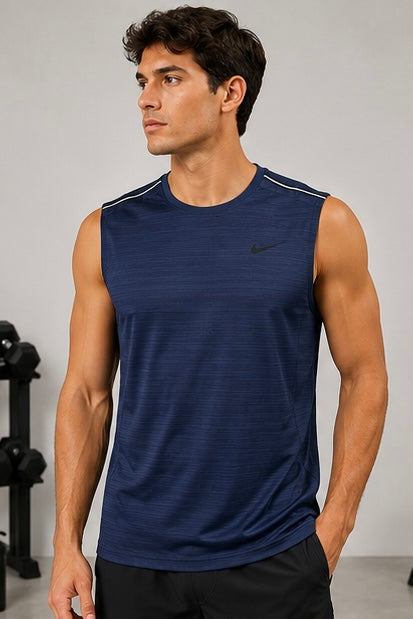 Playera Nike Dri-FIT Miler Tank - Obsidian Heather