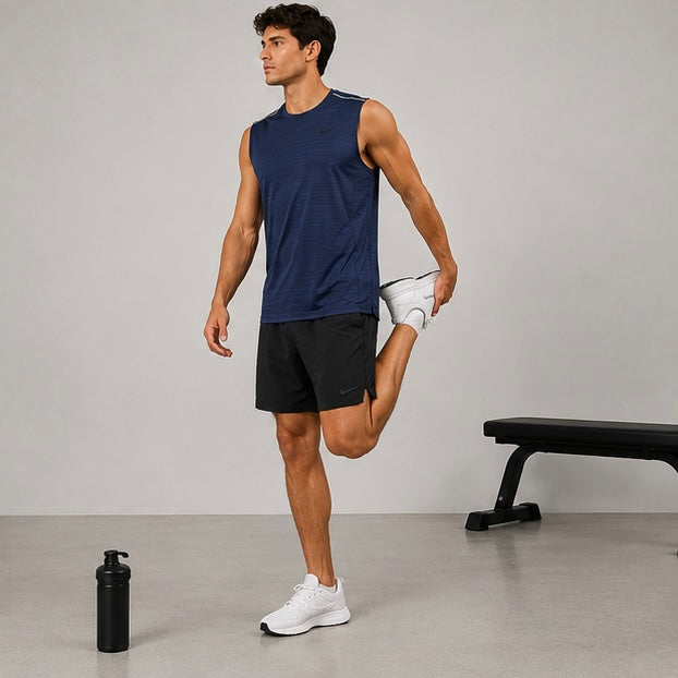 Playera Nike Dri-FIT Miler Tank - Obsidian Heather