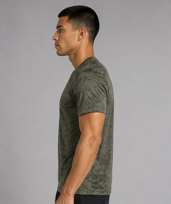 Playera Adidas Training Badge of Sport Graphic - Olive Cargo