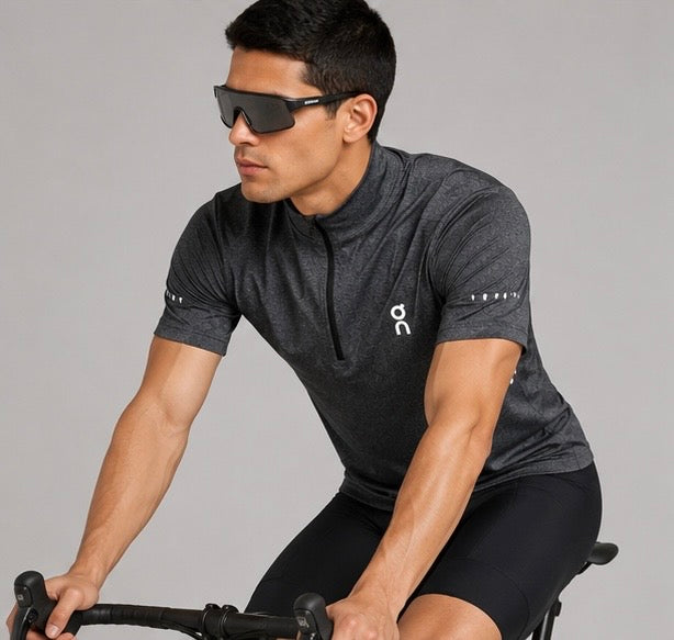 Jersey On Cycling Top - Dark Grey Heather