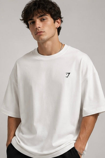 Playera Gymshark Crest Oversized T-Shirt - White