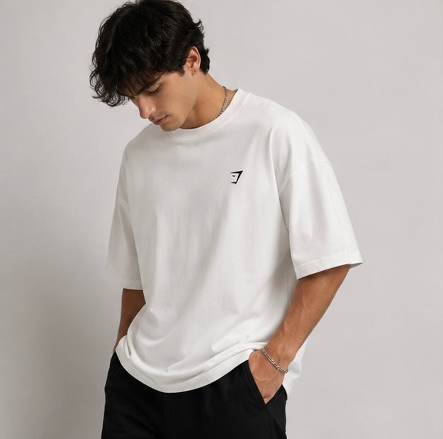 Playera Gymshark Crest Oversized T-Shirt - White
