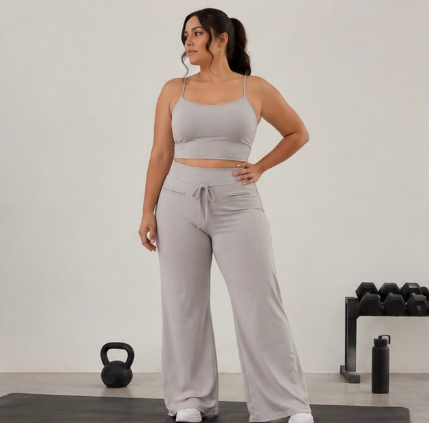 Conjunto Lululemon Align™ Camisole Top & Wide-Leg Pants - Vapor Grey