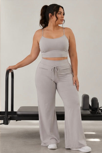 Conjunto Lululemon Align™ Camisole Top & Wide-Leg Pants - Vapor Grey
