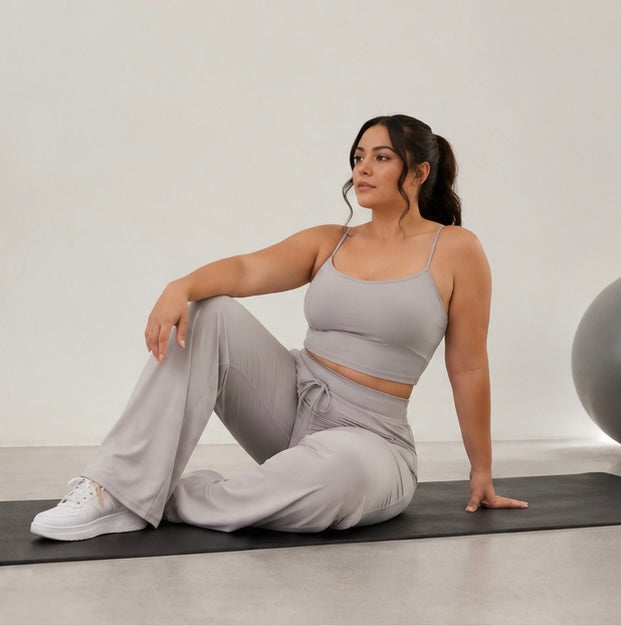 Conjunto Lululemon Align™ Camisole Top & Wide-Leg Pants - Vapor Grey