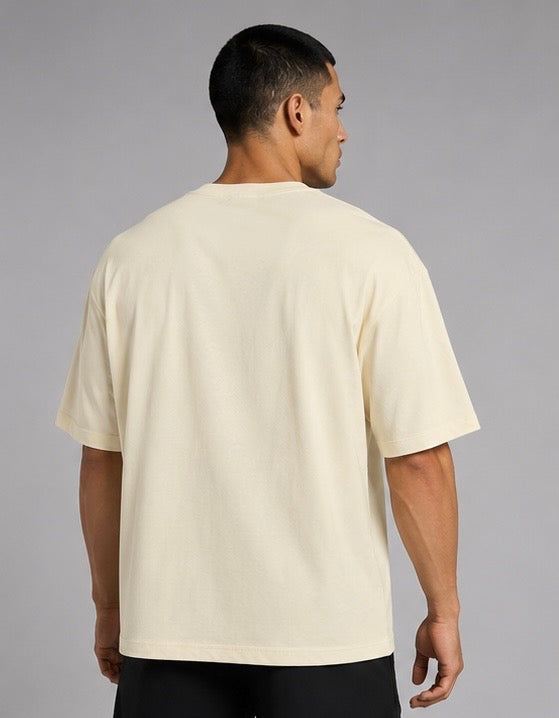 Playera Gymshark Crest Oversized T-Shirt - Crema