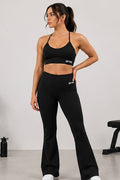 Conjunto DFYNE Impact Sports Bra & Flare Leggings - Total Black