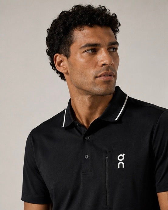 Playera Polo On Performance Golf Polo - Black & White