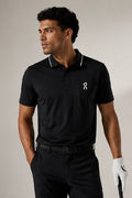 Playera Polo On Performance Golf Polo - Black & White