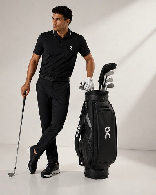 Playera Polo On Performance Golf Polo - Black & White