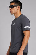 Playera Adidas Tech Fit 3-Stripes Sleeve - Dark Grey