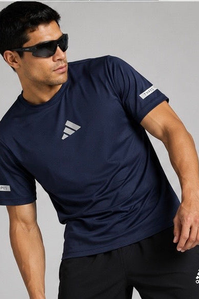 Playera Adidas Tech Fit 3-Stripes Sleeve - Legend Ink