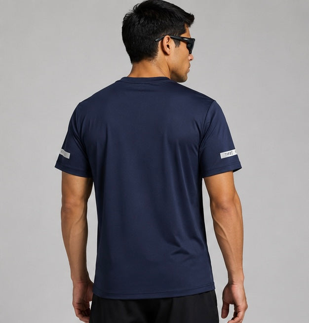 Playera Adidas Tech Fit 3-Stripes Sleeve - Legend Ink