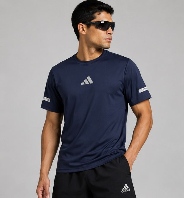 Playera Adidas Tech Fit 3-Stripes Sleeve - Legend Ink