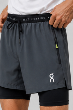 Short On Hybrid Shorts 2-in-1 - Shadow Grey