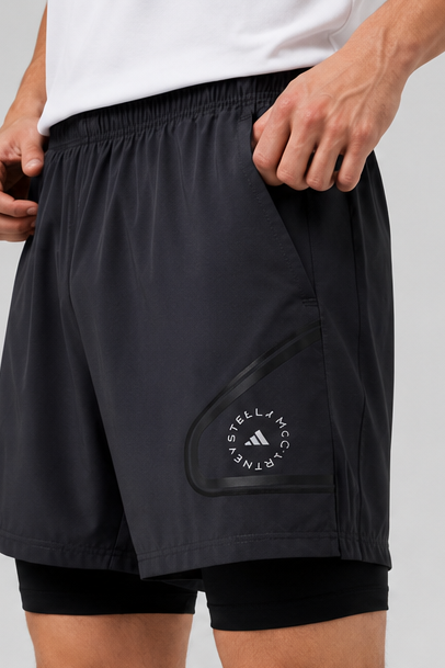 Short Adidas by Stella McCartney 2-in-1 - Black