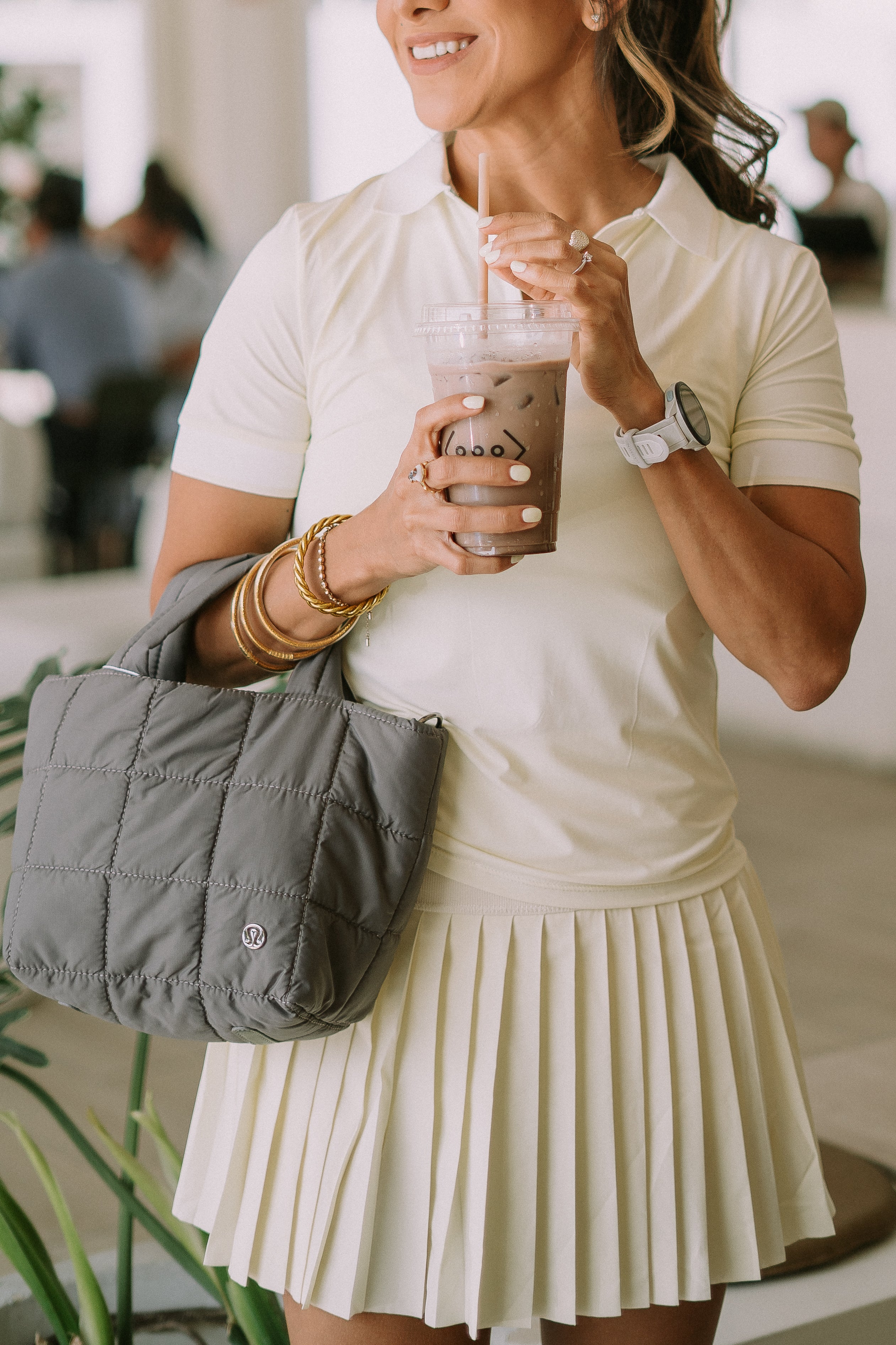 Mini Bolso Tote Acolchado Lululemon – Gris Asfalto